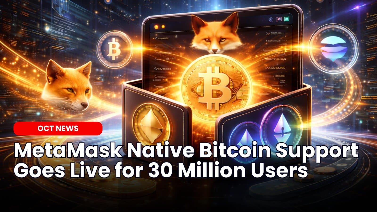 MetaMask Native Bitcoin Support Goes Live for 30 Million Users image