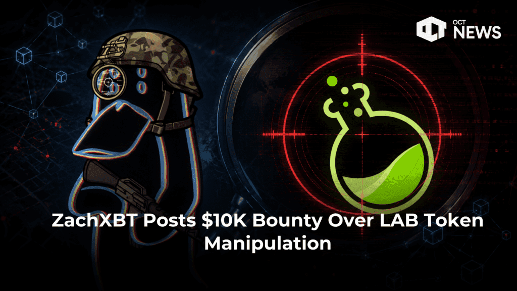 ZachXBT Posts $10K Bounty Over LAB Token Manipulation image
