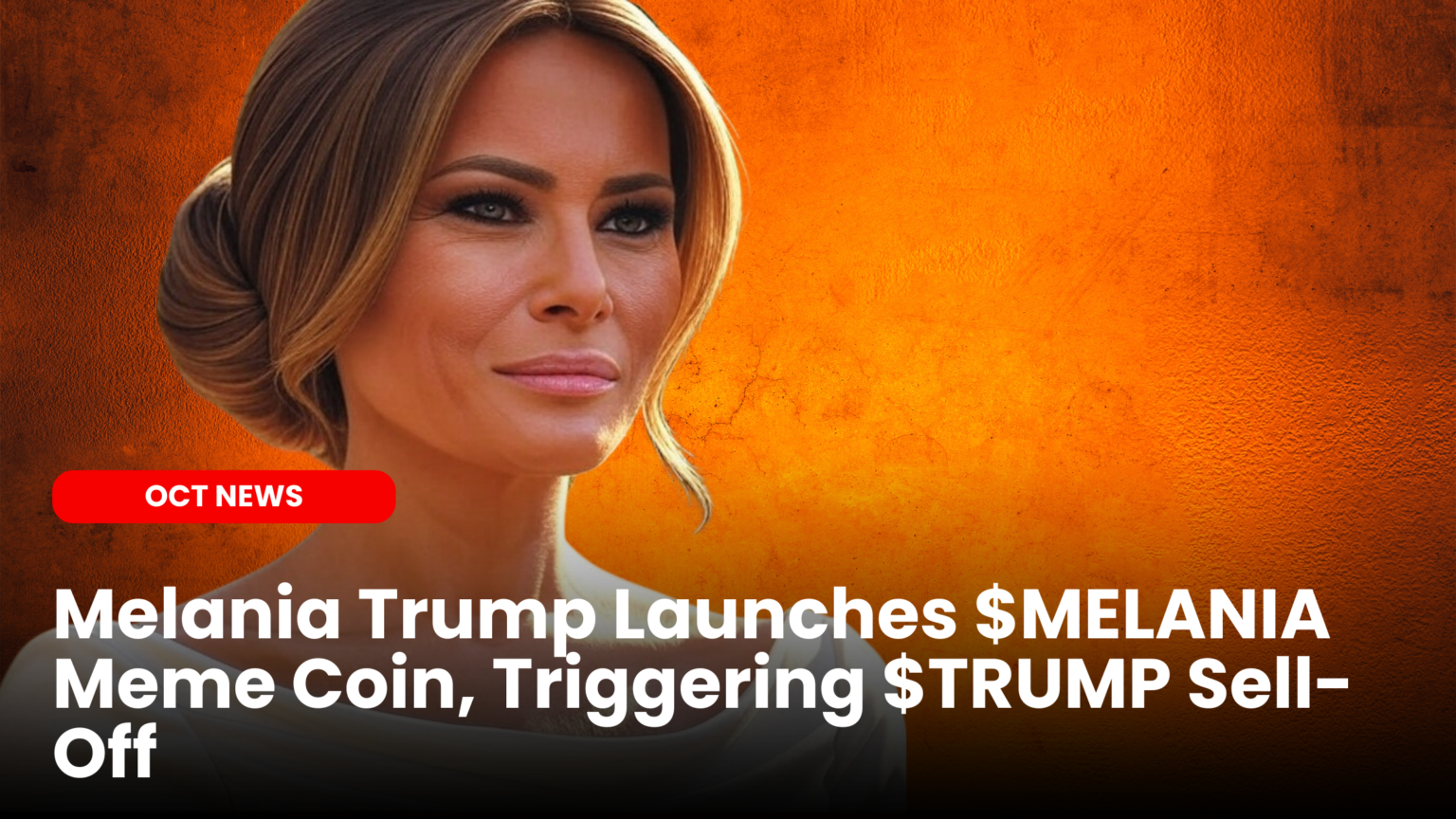 Melania Trump Launches $MELANIA Meme Coin, Triggering $TRUMP Sell-Off