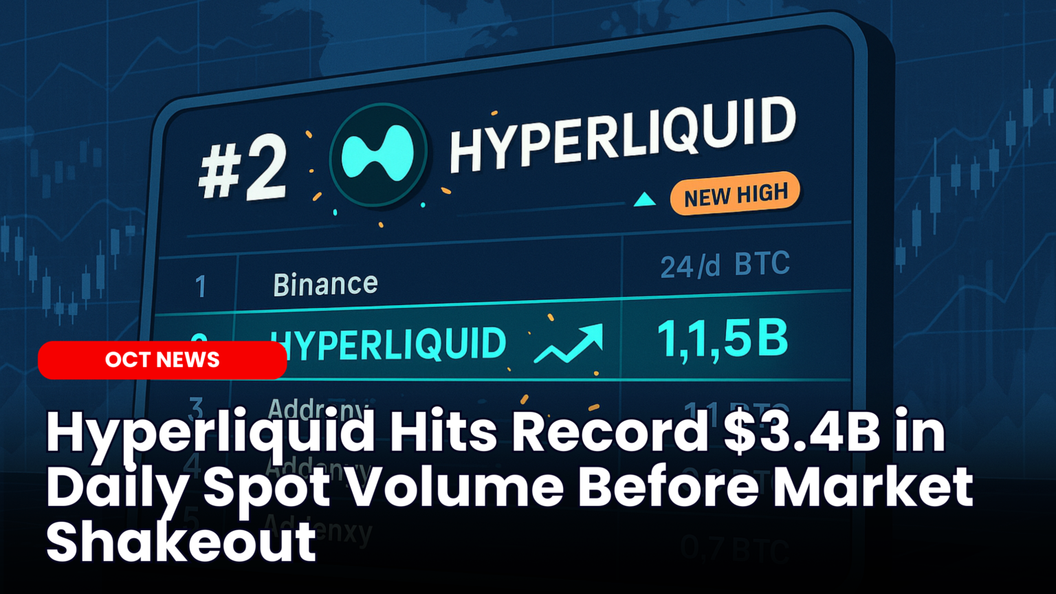 Hyperliquid Hits Record $3.4B in Daily Spot Volume