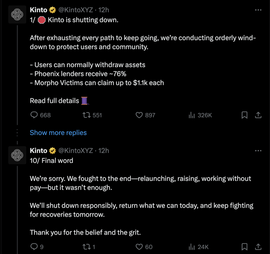 Our Crypto Talk | Kinto to Shut Down After Exploit Drains $1.9M From  Reserves