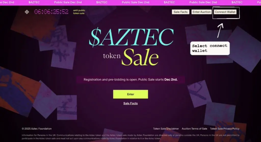 Connect Token Launch wallet