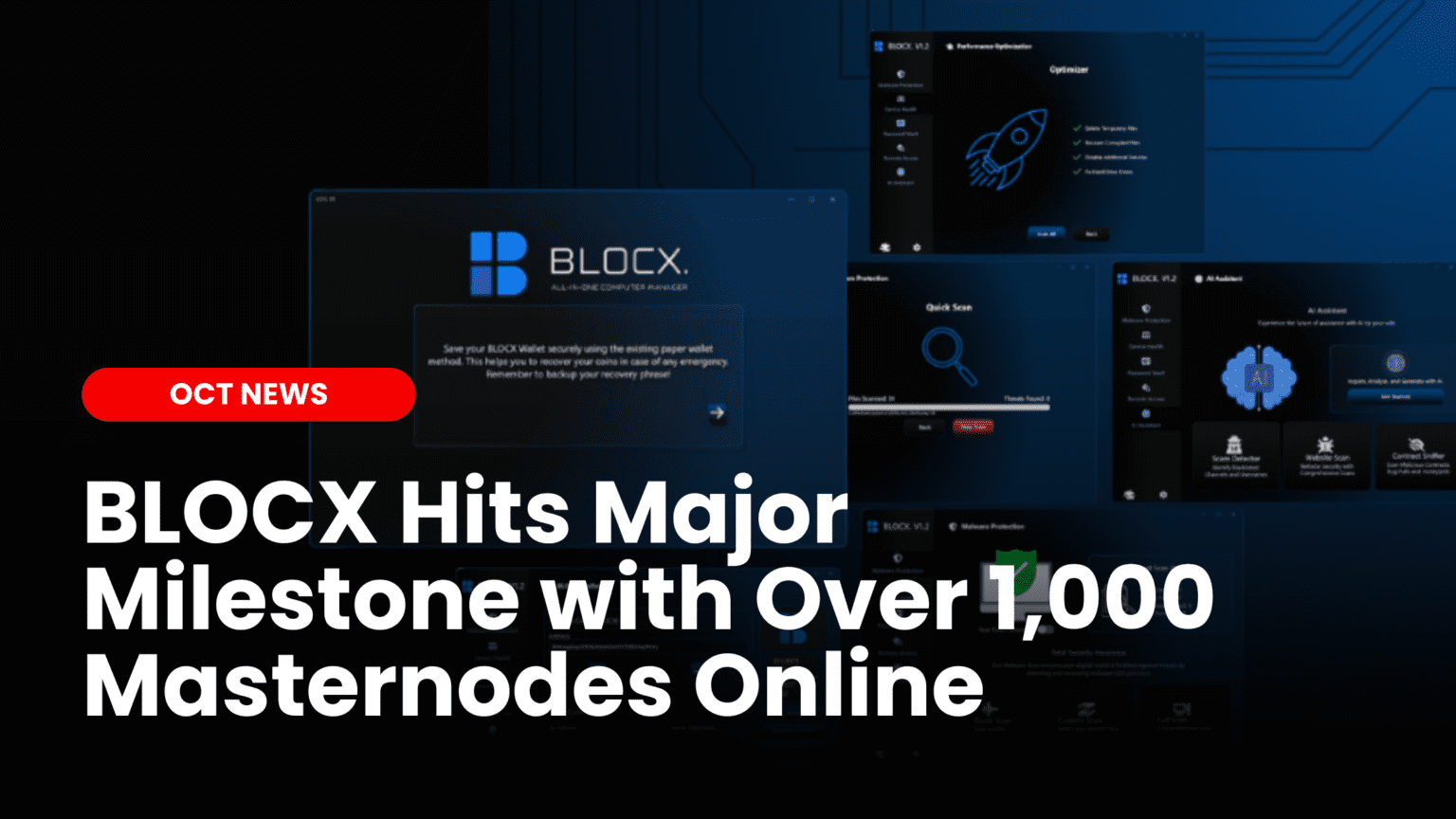 Our Crypto Talk | BLOCX Hits Major Milestone with Over 1,000 Masternodes  Online