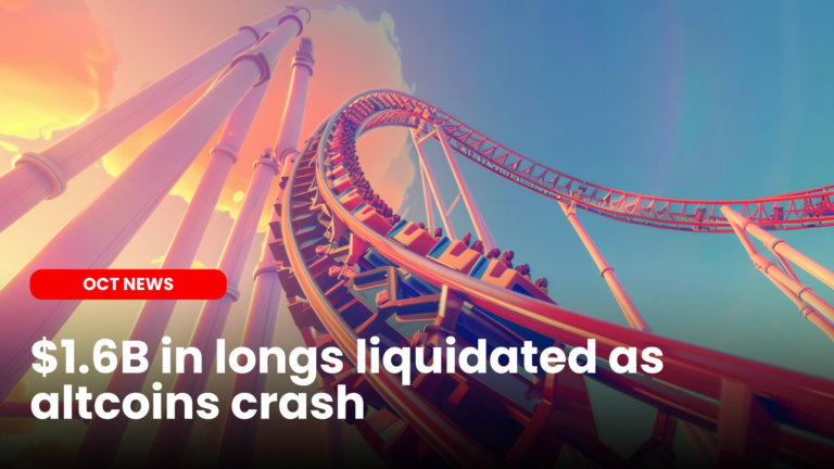 $1.6B in longs liquidated as altcoins crash