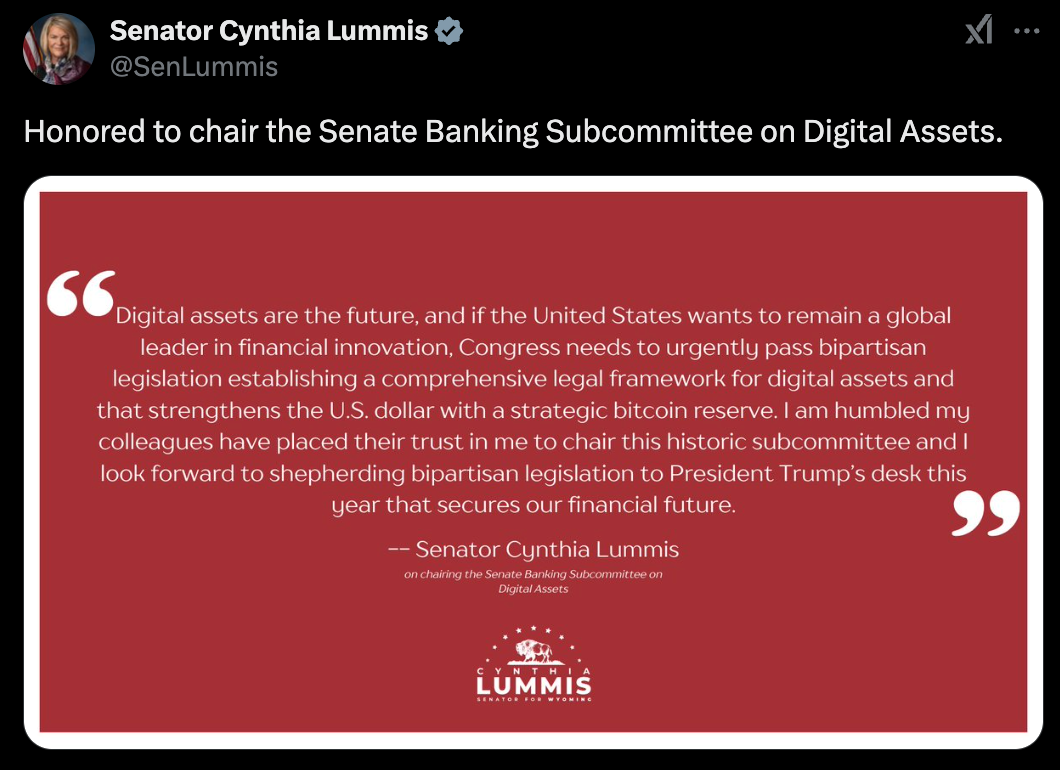 Senator Lummis Bitcoin