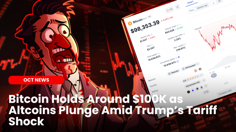 Bitcoin Holds Around $100K as Altcoins Plunge Amid Trump’s Tariff Shock