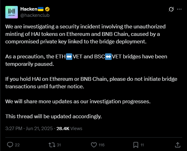 Hacken's response 