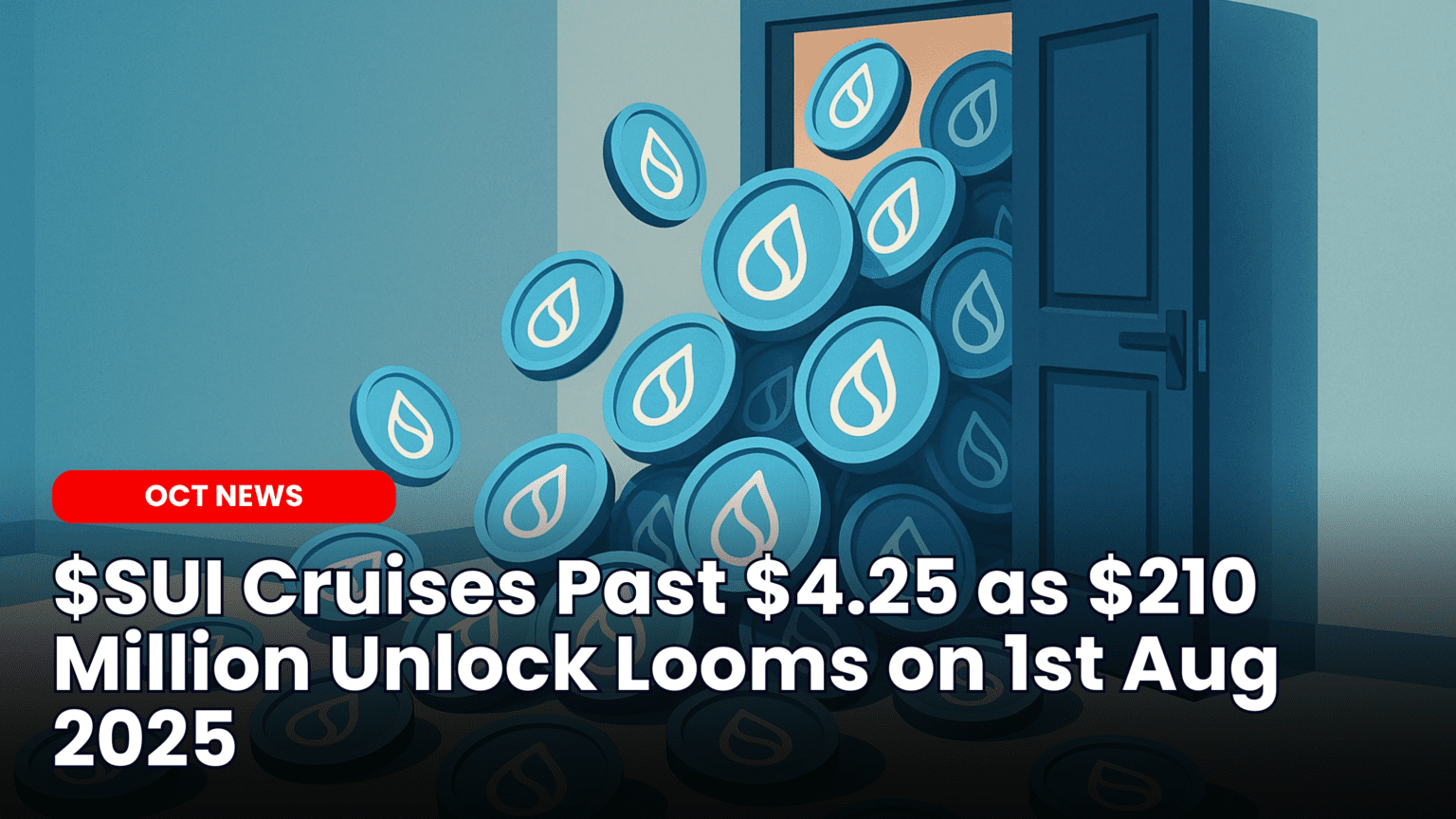 Our Crypto Talk | $SUI Cruises Past $4.25 as $210 Million Unlock Looms on  1st Aug 2025