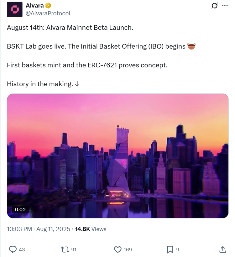 Alvara Protocol mainnet beta launch