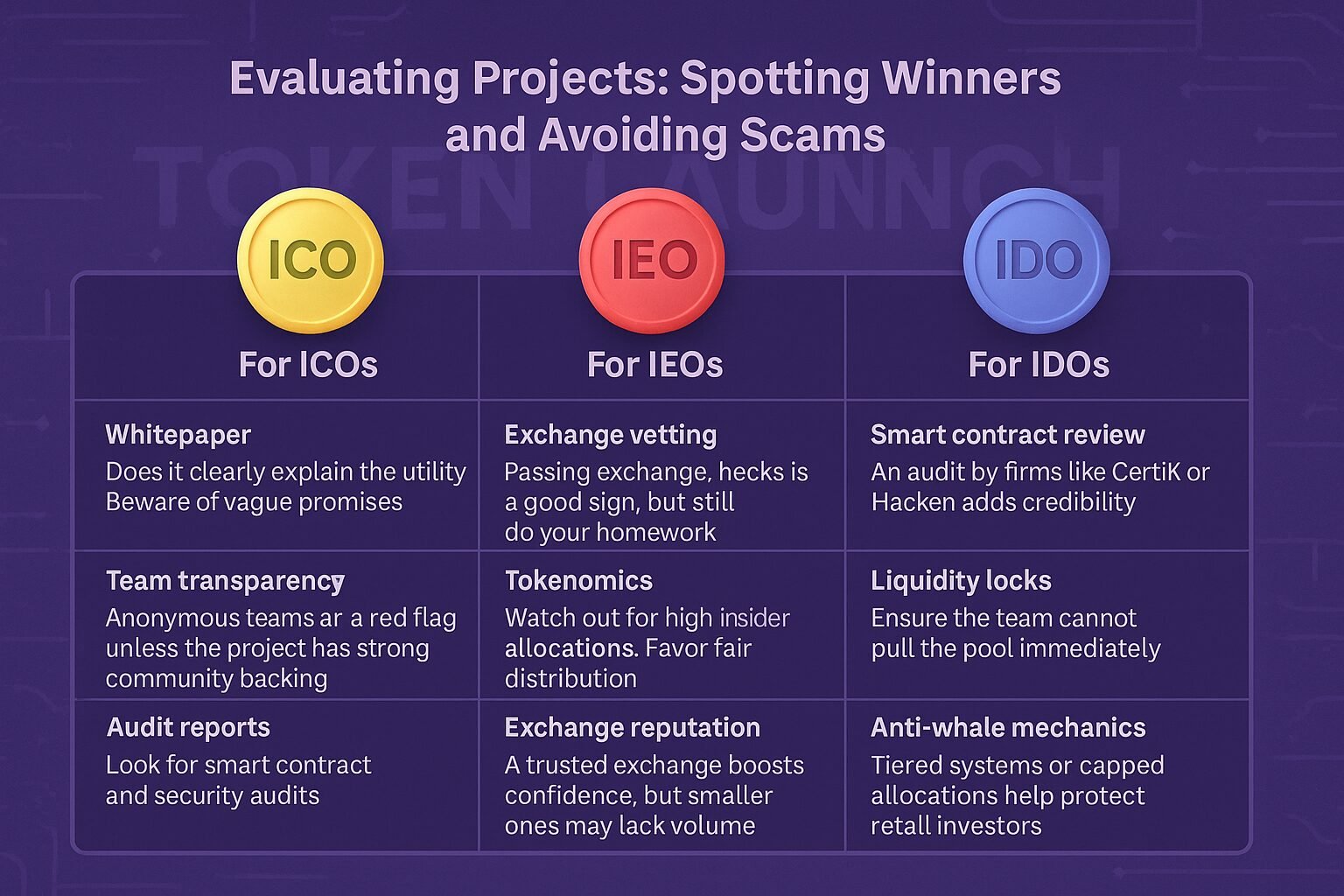 ICO vs IEO vs IDO Evaluating Projects
