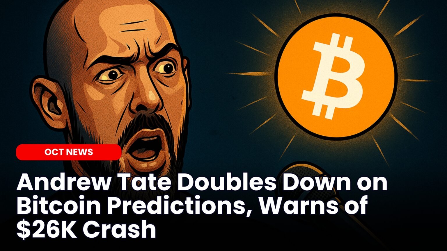 Our Crypto Talk | Andrew Tate Predicts $26K Bitcoin Collapse in Latest X  Post
