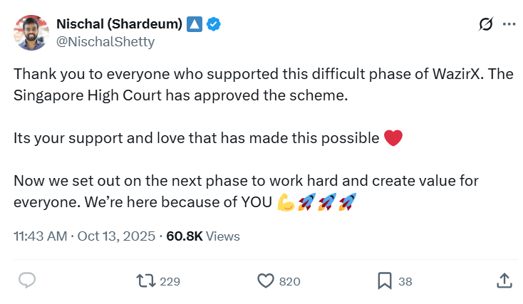 Singapore Court Approves WazirX