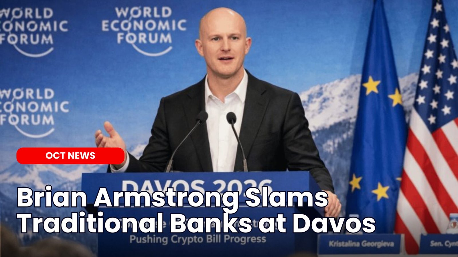 Our Crypto Talk | Brian Armstrong Slams Traditional Banks at Davos