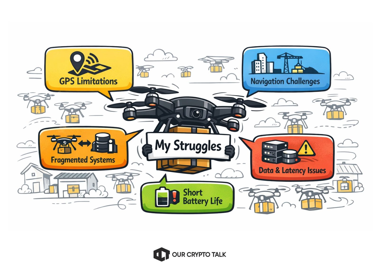 struggles of autonomous delivery drones