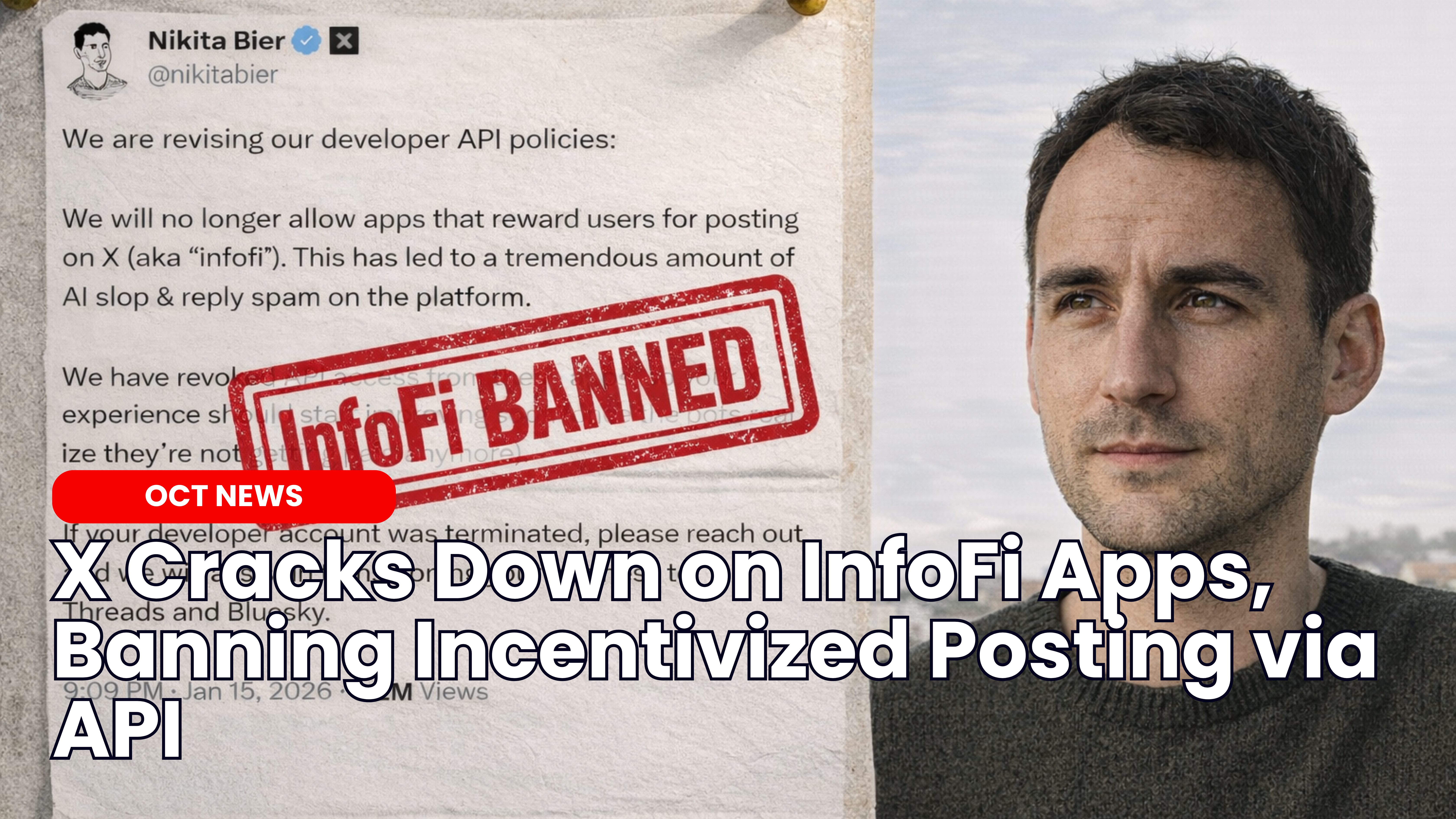 X Cracks Down on InfoFi Apps, Banning Incentivized Posting via API ...