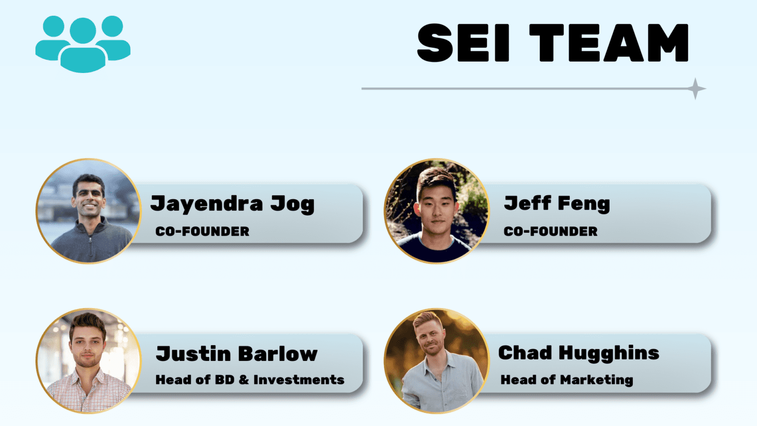 Sei team members with their profiles