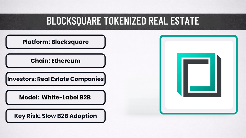 Blocksquare tokenized real estate infrastructure